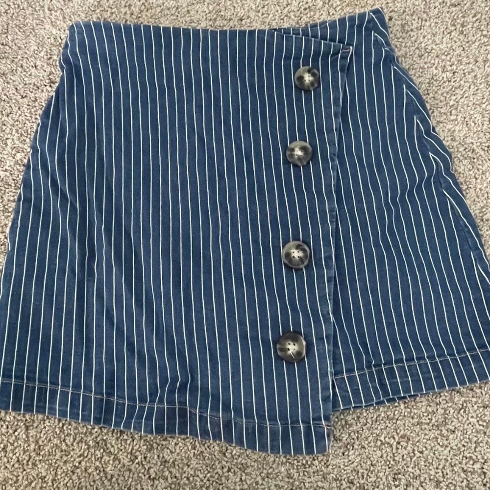 Navy and White Striped Chelsea and Violet Skirt